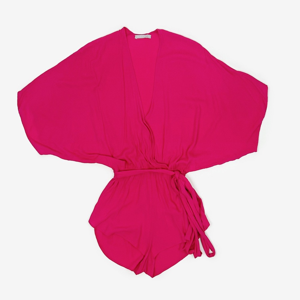 Indah Hot Pink Wrap Romper